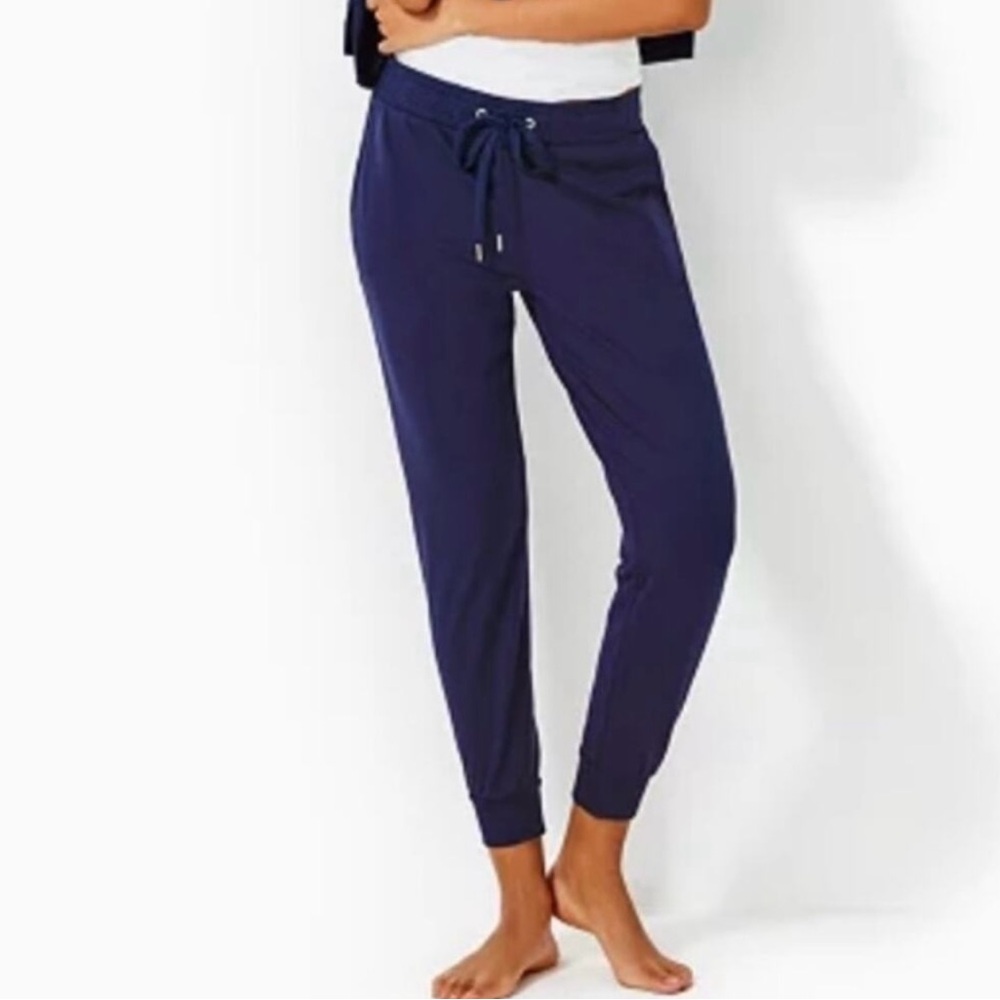 COPY - Lilly Pulitzer Jogger UPF 50 27" Lillabeth Pant True Navy Size Large